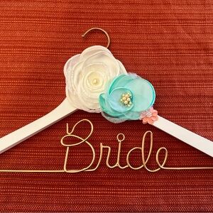 Bride Hanger with Floral Accents